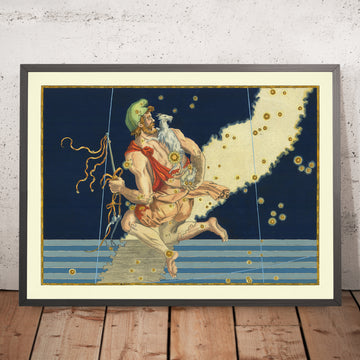 Old Star Map of Auriga by Johann Bayer, 1603 - Celestial Constellation Chart