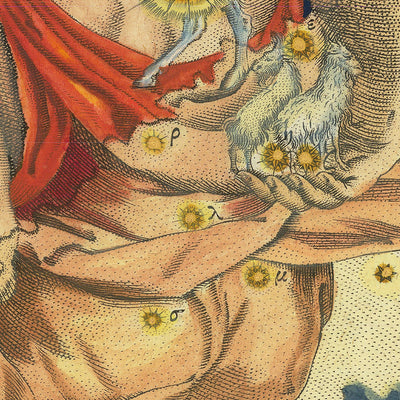 Alte Sternenkarte des Fuhrmanns von Johann Bayer, 1603