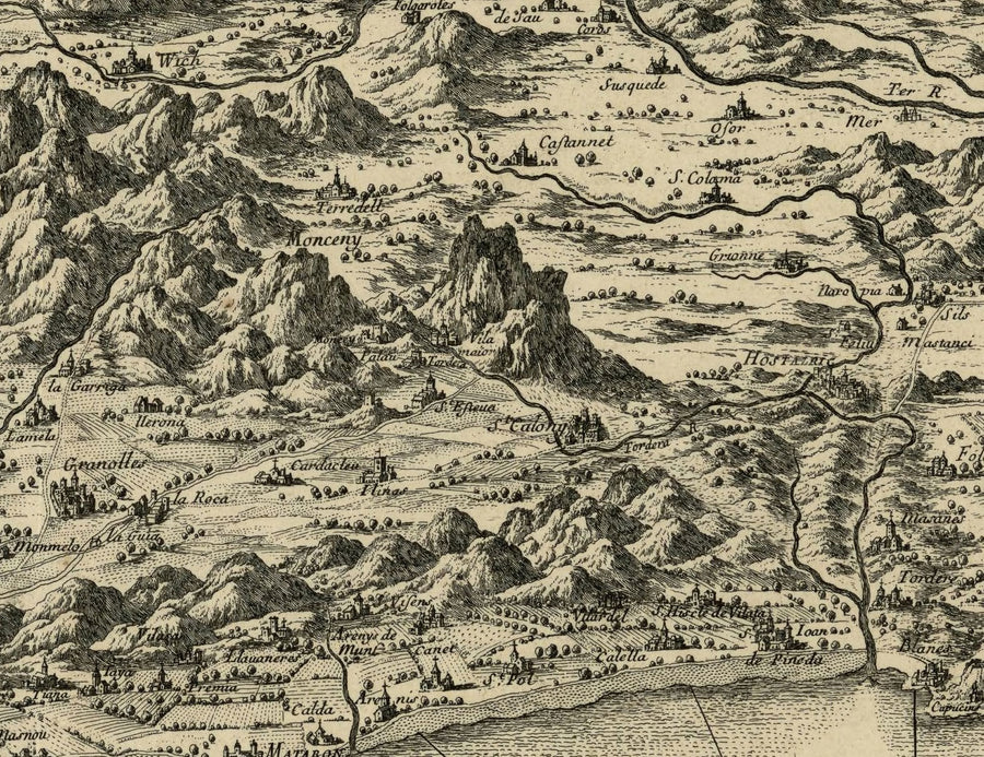Siège français de Barcelone par Beaulieu, 1697 : Montjuïc, Forces navales, Camps français 