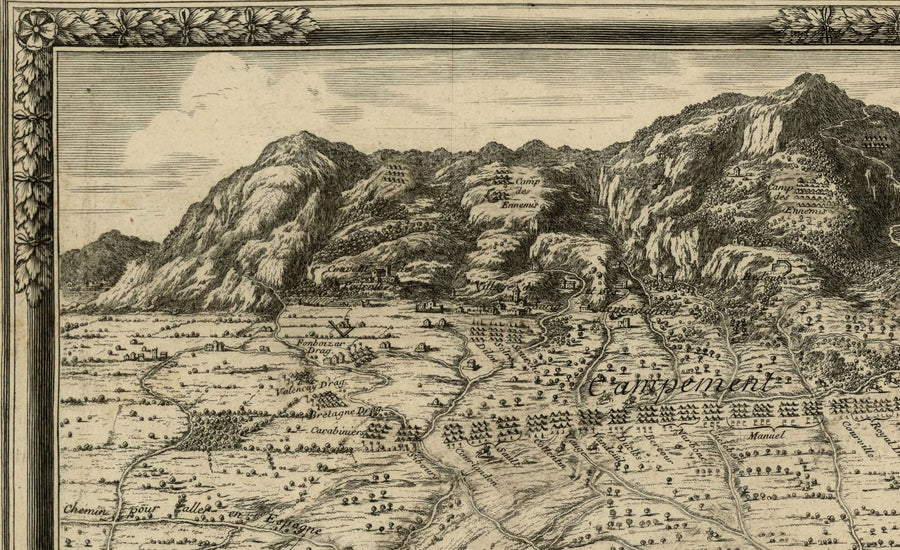 Siège français de Barcelone par Beaulieu, 1697 : Montjuïc, Forces navales, Camps français 