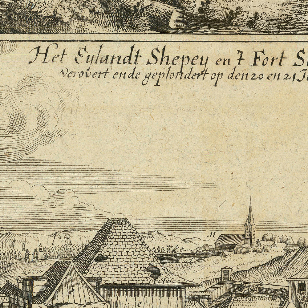 Schlacht von Chatham / Überfall auf den Medway von Romeyn De Hooghe, 1669