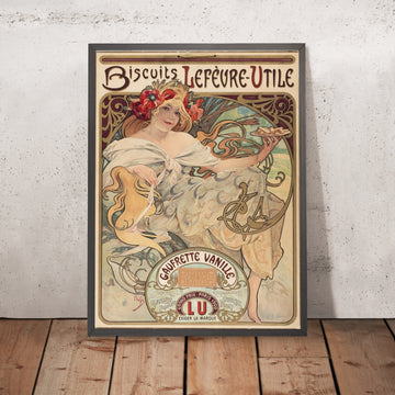 Biscuits Lefèvre-Utile by Alphonse Mucha, 1896
