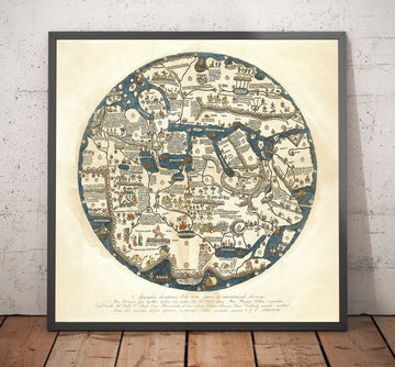 Antiguo Borgia Mappa Mundi, 1450 - Atlas del Mundo Antiguo - Europa, Oriente Medio, Norte de África, Mediterráneo