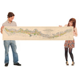 Antigua Gran Mapa de la Región de Borgoña, 1927: Beaune, Grands Vins de Bourgogne, Viñedos, Ferrocarriles, Côte de Beaune 