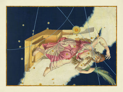Alte Sternkarte der Kassiopeia von Johann Bayer, 1603