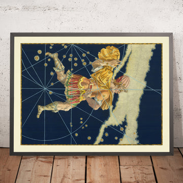 Old Star Map of Cepheus by Johann Bayer, 1603 - Celestial Constellation Chart