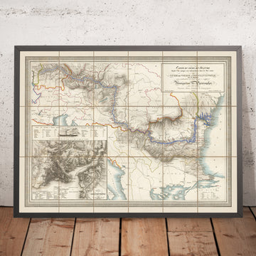 Carte de la route des bateaux à vapeur de l&