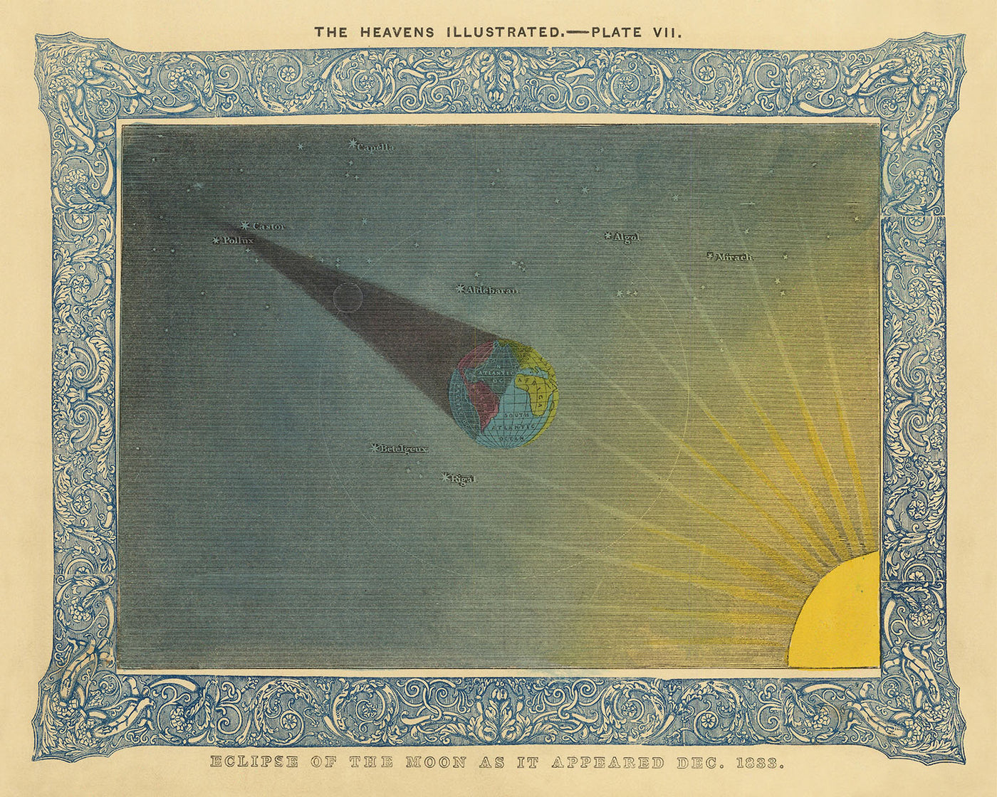 Mondfinsternis, wie sie im Dezember 1833 erschien, von Duncan Bradford, 1837