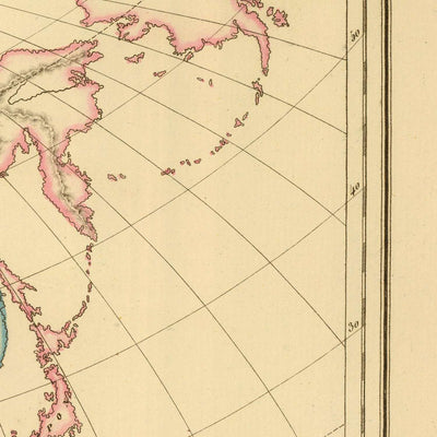 Alte Karte des Mongolischen Reiches von Malte-Brun, 1837: Karakorum, Seidenstraße, Persien, Indien, China