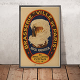 Brasserie Ville de Paris Vintage Beer Poster, 1921