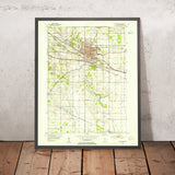 Old Map of Valparaiso, Indiana by USGS, 1953 – Washington Township & Morgan Creek