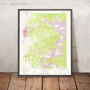 Old Map of Rogers, Arkansas by USGS, 1958 – Springdale, Beaver Lake & White River