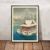 Benten Shrine in the Snow at Inokashira Park by Hasui Kawase, 1935