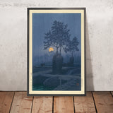 Full Moon at Gamo by Hasui Kawase, 1935