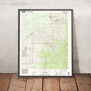 Map of Oracle, Arizona by USGS, 1996 – Catalina Mountains, San Pedro River & Mt. Lemmon