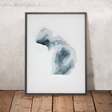 Michigan & Große Seen Topografische 3D Reliefkarte 
