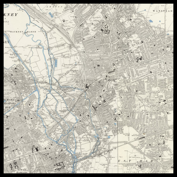 Un antiguo mapa de Ordnance Survey de Stratford