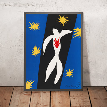 Un’immagine incorniciata di La Chute d’Icare (La caduta di Icaro) di Henri Matisse, 1943