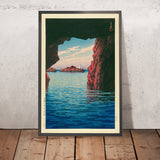 Kojaku Cavern at Oga Peninsula by Hasui Kawase, 1935