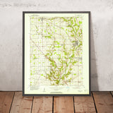 Old Map of Zionsville, Indiana by USGS, 1953 – Eagle, Brown Township & US Route 421
