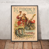 D.G. Yuengling Jr. Brewing Co. Vintage Bock Beer Poster by Louis Deutz, 1890