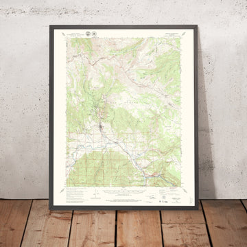 Old Map of Creede, Colorado by USGS, 1959 – Rio Grande River & Wolf Creek Pass