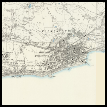 An old Ordnance Survey map of Folkestone