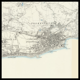 Mapa antiguo personalizado de Folkestone 