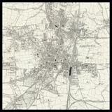Carte ancienne personnalisée de Darlington 