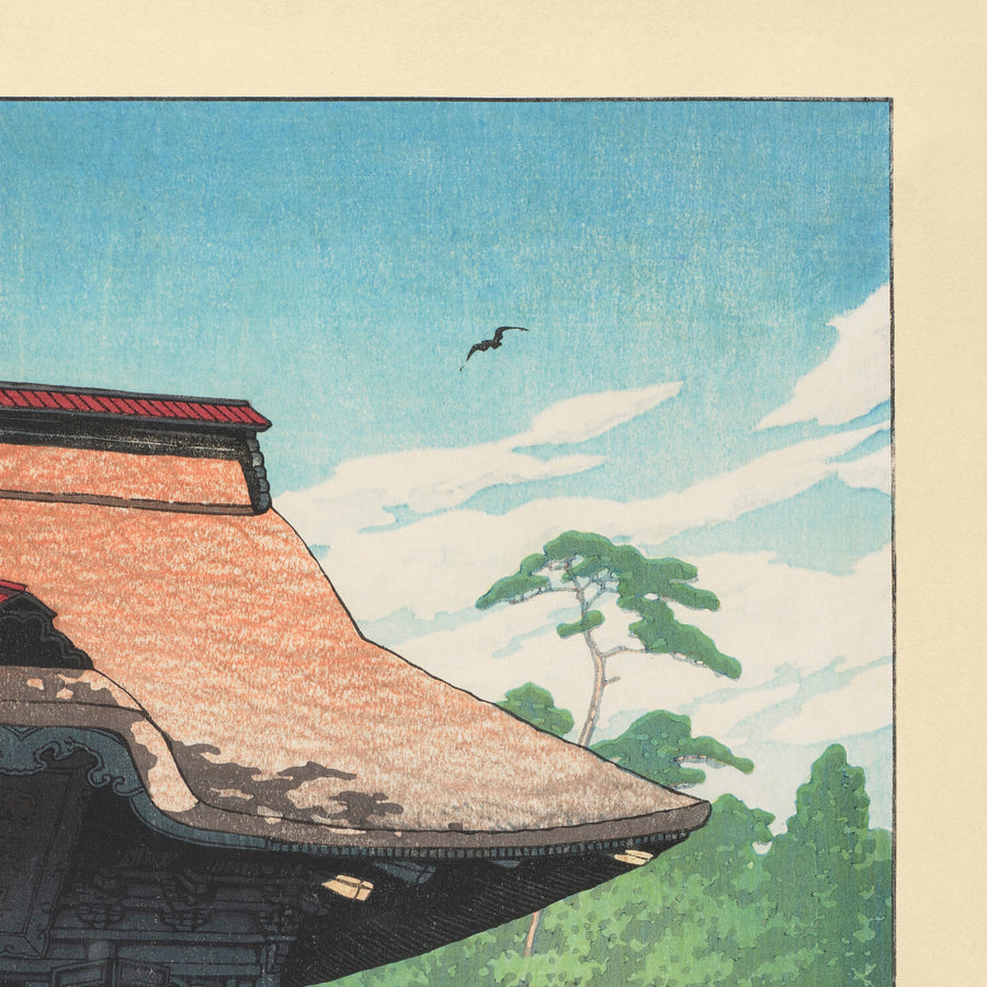 Templo Kenchoji en Kamakura por Hasui Kawase 1935 