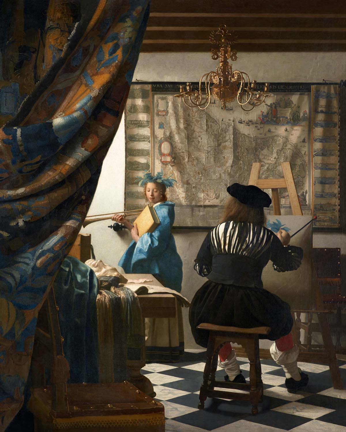 La alegoría de la pintura de Johannes Vermeer, 1666