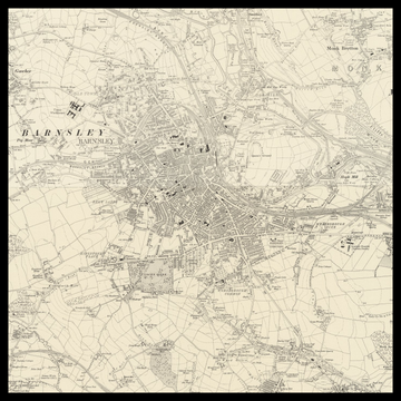 An old Ordnance Survey map of Barnsley