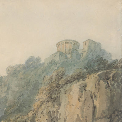 Tivoli mit dem Tempel der Sibylle und den Wasserfällen von Turner, 1796 