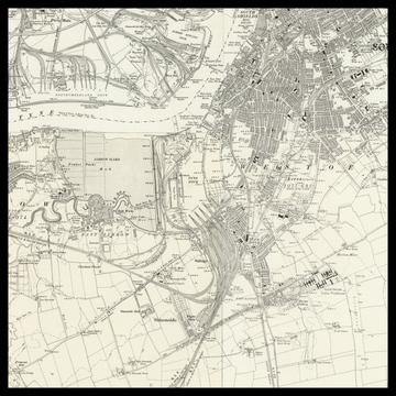 Una vecchia mappa Ordnance Survey di Wallsend
