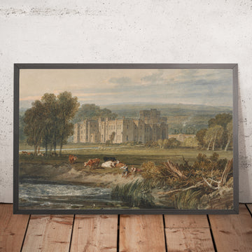 A framed image of View of Hampton Court, Herefordshire, from the Southeast by Turner, 1806