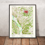 Old Map of Columbia, Missouri by USGS, 1948 – Missouri River, Rock Bridge & Perche Creek