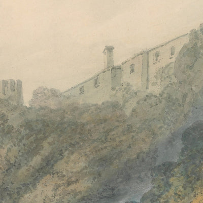 Tivoli mit dem Tempel der Sibylle und den Wasserfällen von Turner, 1796 