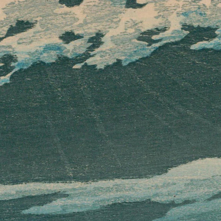 Mt Fuji di sera vicino a Suson di Hasui Kawase 1935 