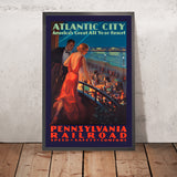 Reiseplakat Atlantic City: Amerikas großes Ganzjahres-Resort von Edward Mason Eggleston, 1910 