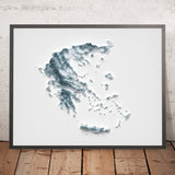 3D-Reliefkarte von Griechenland 