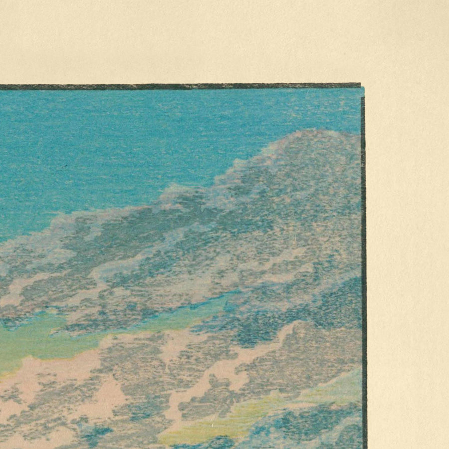 Mt Fuji di sera vicino a Suson di Hasui Kawase 1935 