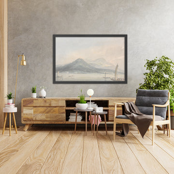 A framed image of From the Isola Borromena Lago by Turner, 1795