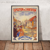 Paris Reiseplakat: Exposition de l’habitation von Imprimerie Chaix, 1903 