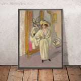 Mujer de blanco de pie frente a un espejo (Femme en blanc debout devant une glace) de Henri Matisse, 1918 