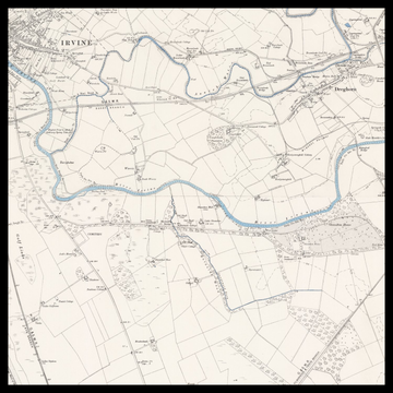 Una vecchia mappa Ordnance Survey di Irvine