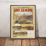 Lake Geneva Travel Poster: Compagnie Générale de Navigation by Anton Reckziegel, 1909