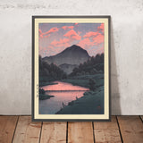 Mt. Kamaga, Hida con el cielo del amanecer de Hasui Kawase, 1935 