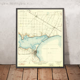 Old Map of Corpus Christi, Texas by USGS, 1925 – Nueces Bay, Portland & Flour Bluff