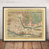 Alte seltene Karte von Kroatien und Slowenien von Münster, 1552: Drava-Fluss, Adriatische Küste, Zadar, Osmanische Grenzen, Berge 