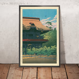 Templo y Árboles de Hasui Kawase, 1935 